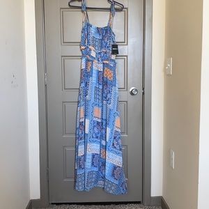 Forever 21 Blue/Multi woven maxi dress